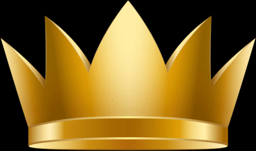 Golden Crown Illustration PNG