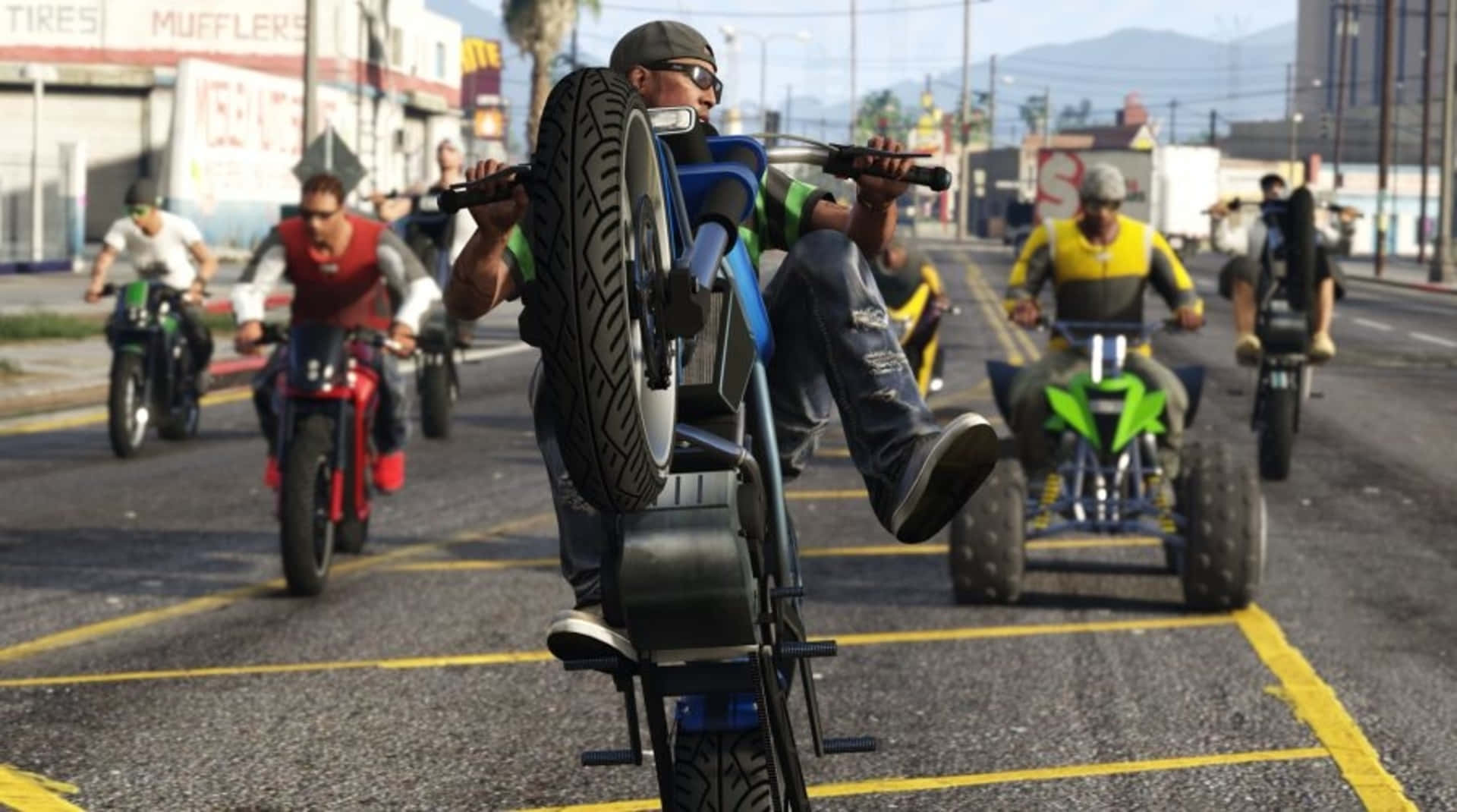 Motorcykelklub vej Gta Billede Tapet