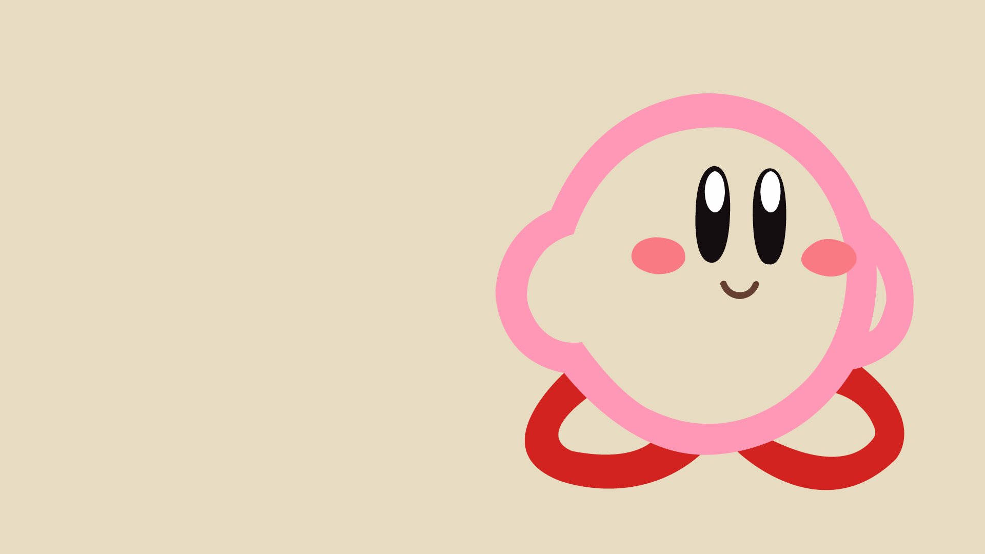 Imagemdo Kirby Fazendo Pose Como Ícone De Video Game. Papel de Parede