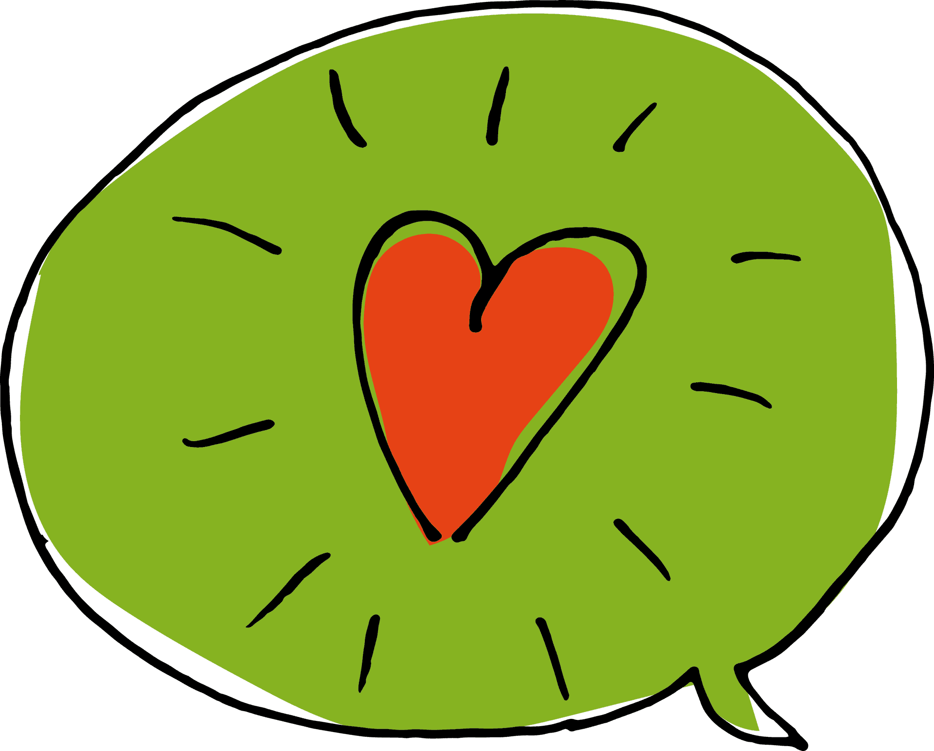 Heart In Speech Bubble_ Drawing PNG