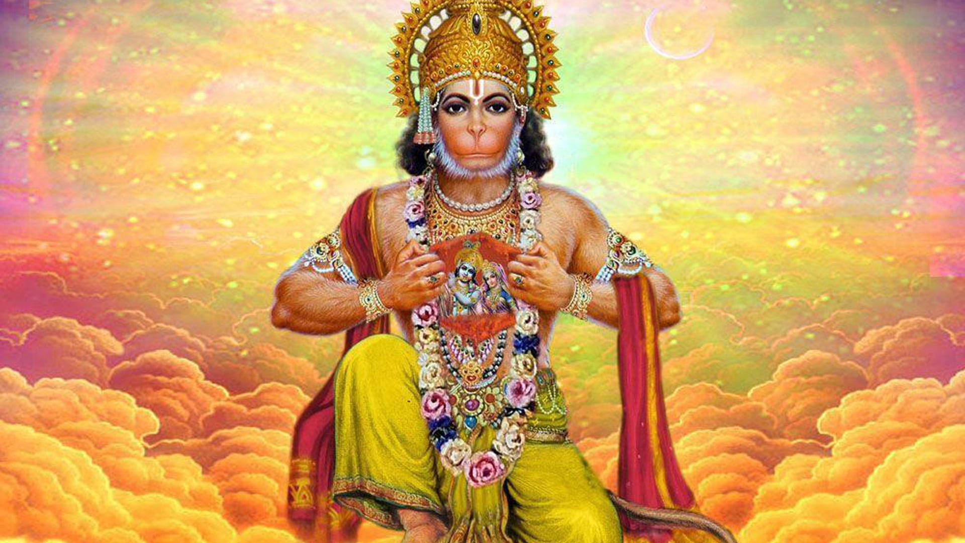 Hindugottheit Hanuman Helles Desktop Wallpaper