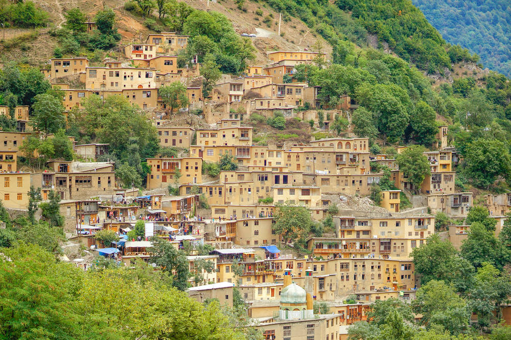 Casasen La Montaña En Irán Fondo de pantalla