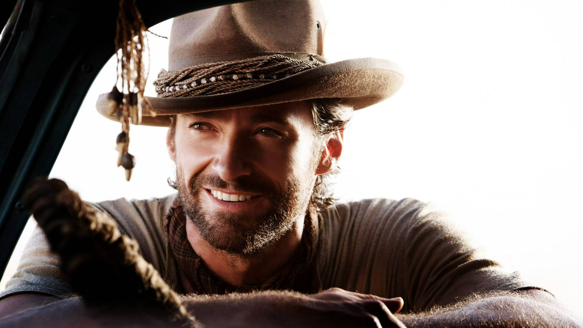 Hughjackman Em Chapéu De Cowboy Papel de Parede