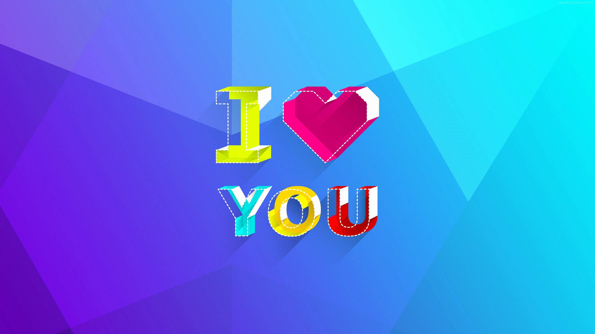 I Love You Aesthetic Neon Wallpaper