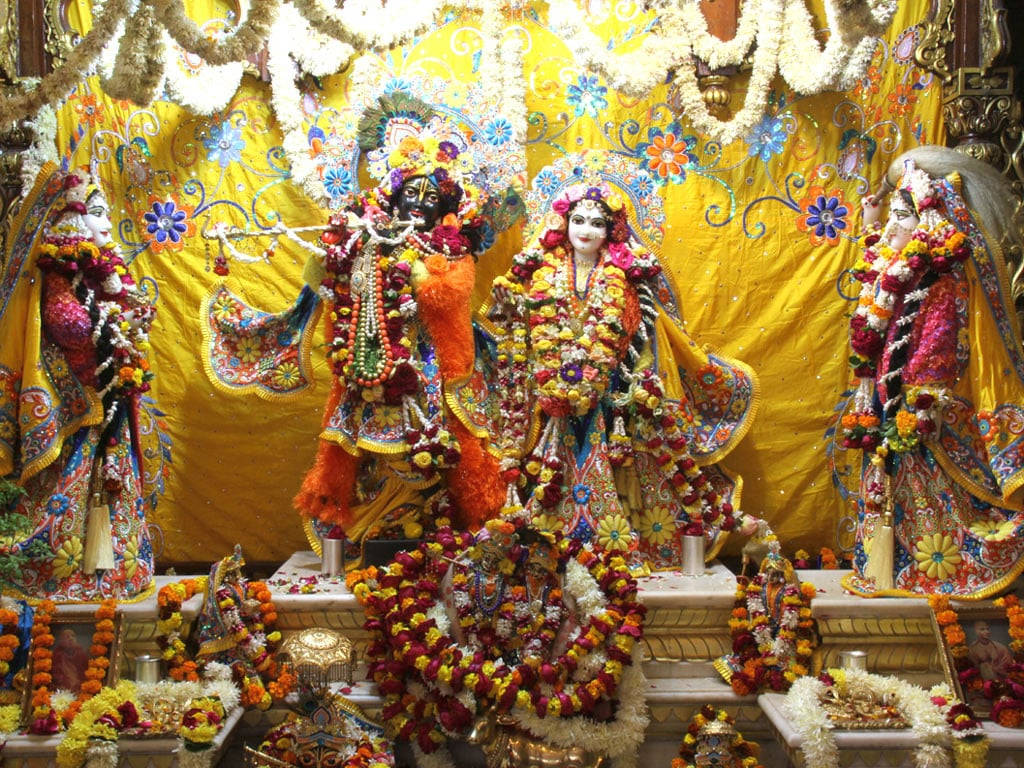 Krishnaen El Templo De Iskcon Fondo de pantalla