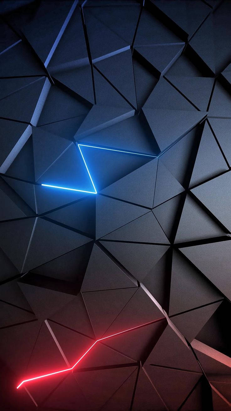 Men Phone 3D Triangle Pattern Wallpaper