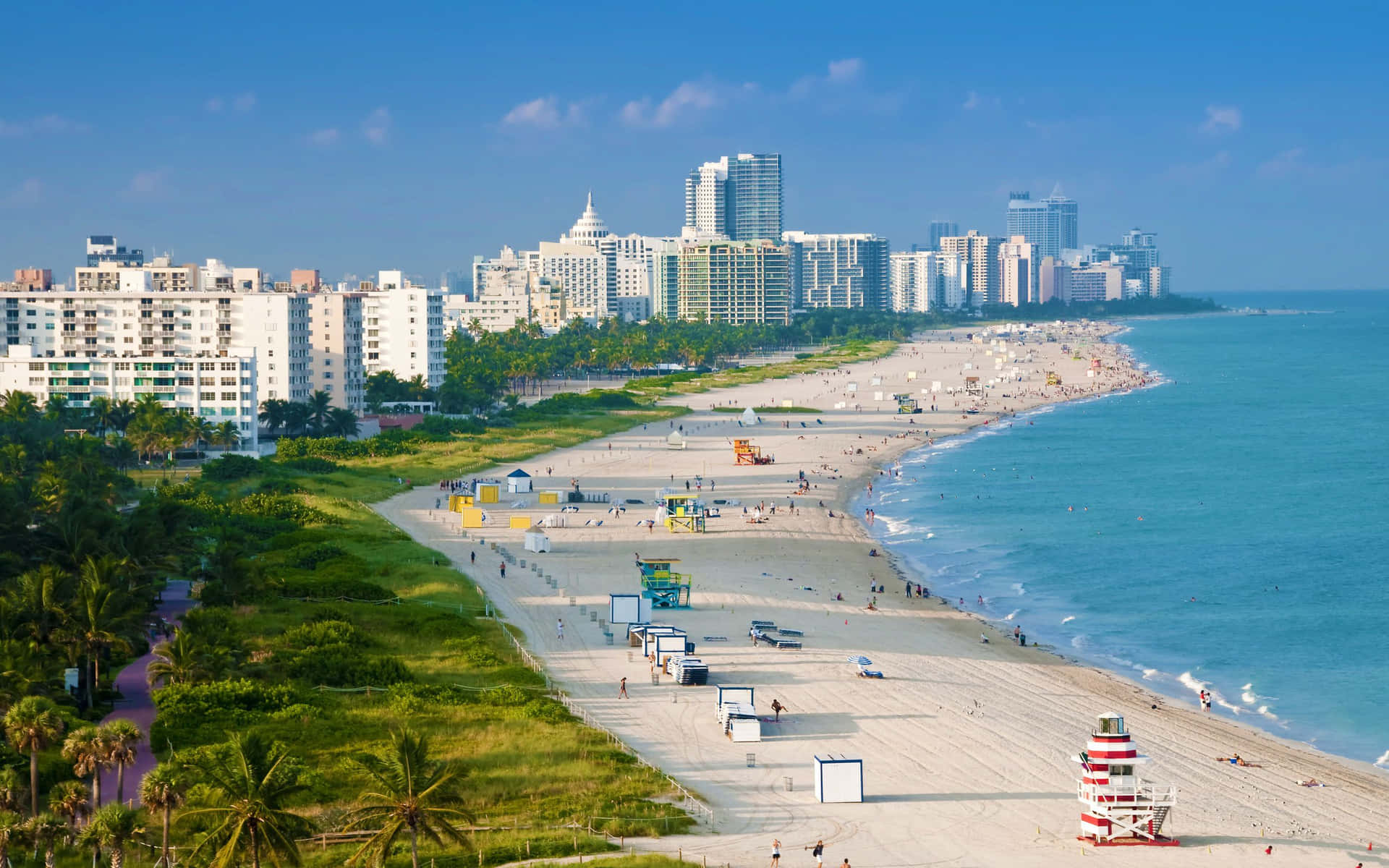 Miamibeach Blå Himmel Bild.