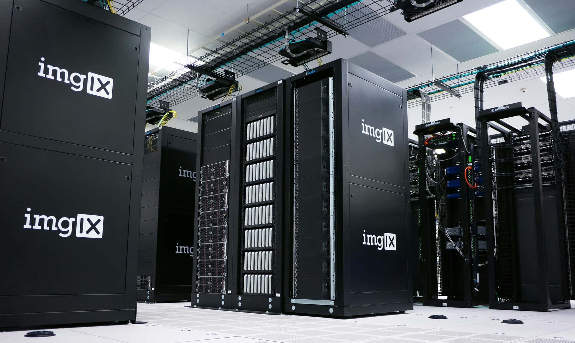 Modern Data Center Racks Wallpaper