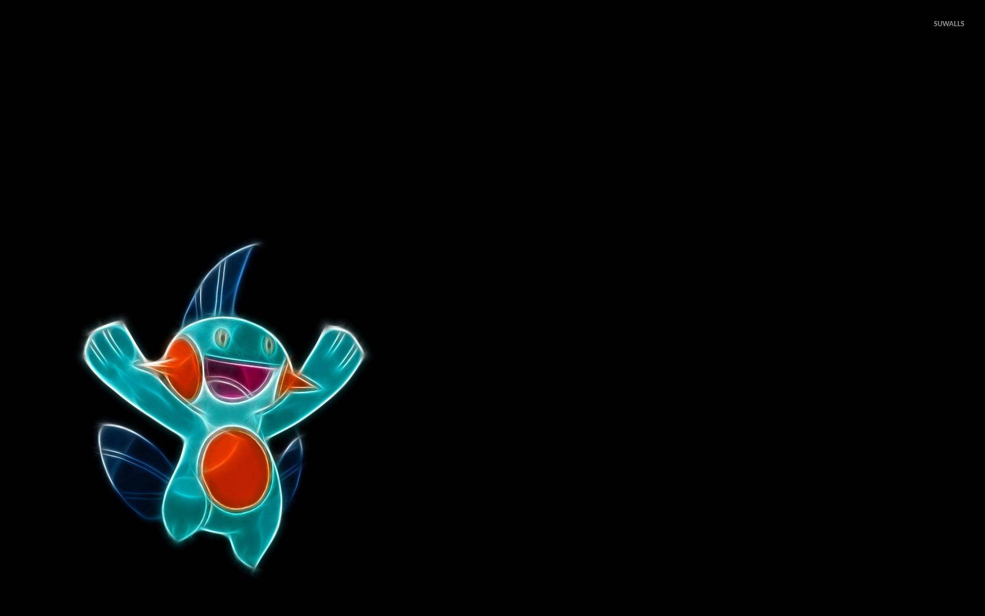 Fotodi Mudkip In Versione Neon. Sfondo