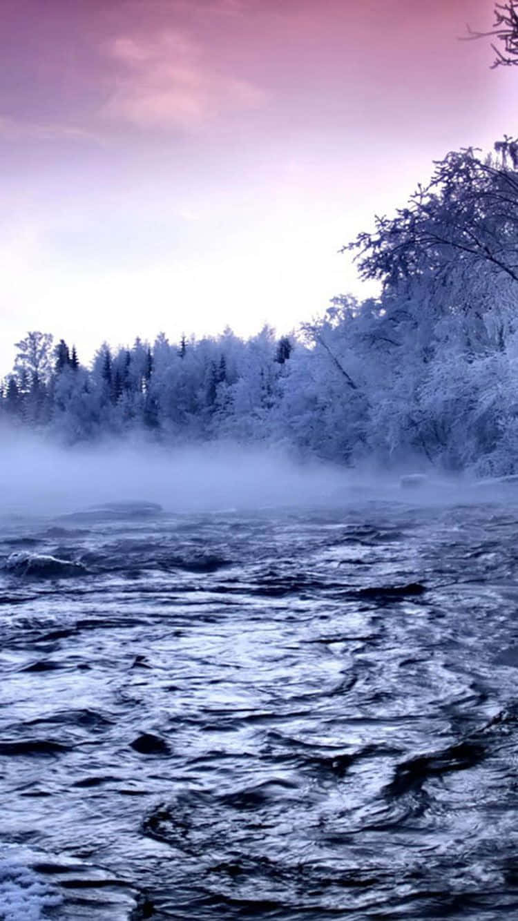 Sehen Sie Natur Winter Für Das Iphone Als Hintergrundbild. Wallpaper