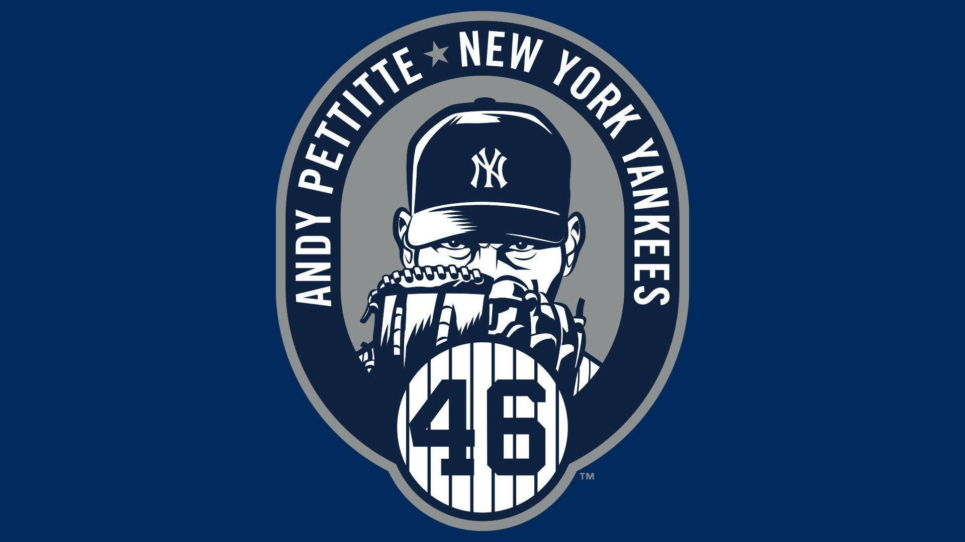 Nyayork Yankees Andy Pettitte Logotyp Wallpaper