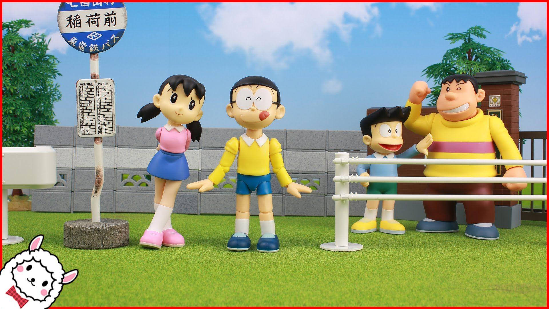 Nobita Shizuka Love Story Al Parco Sfondo