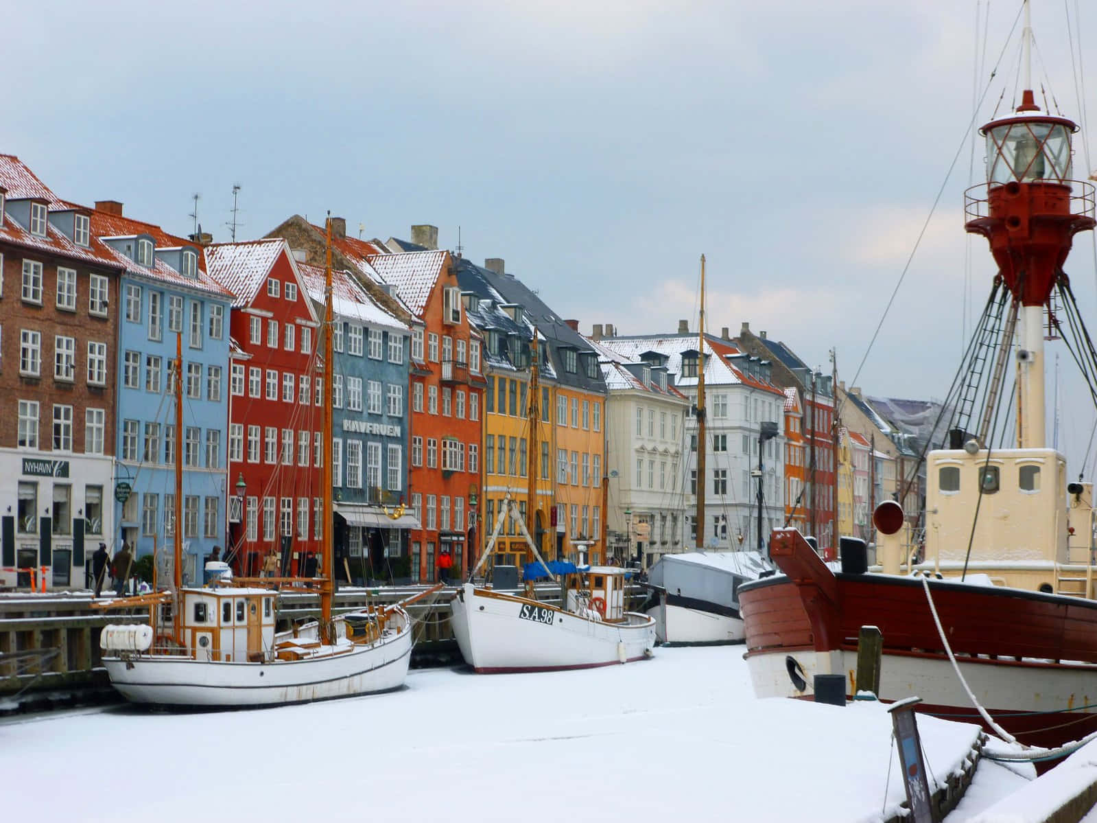 Nyhavnhamn, Vinter, Frusen Sjö. Wallpaper