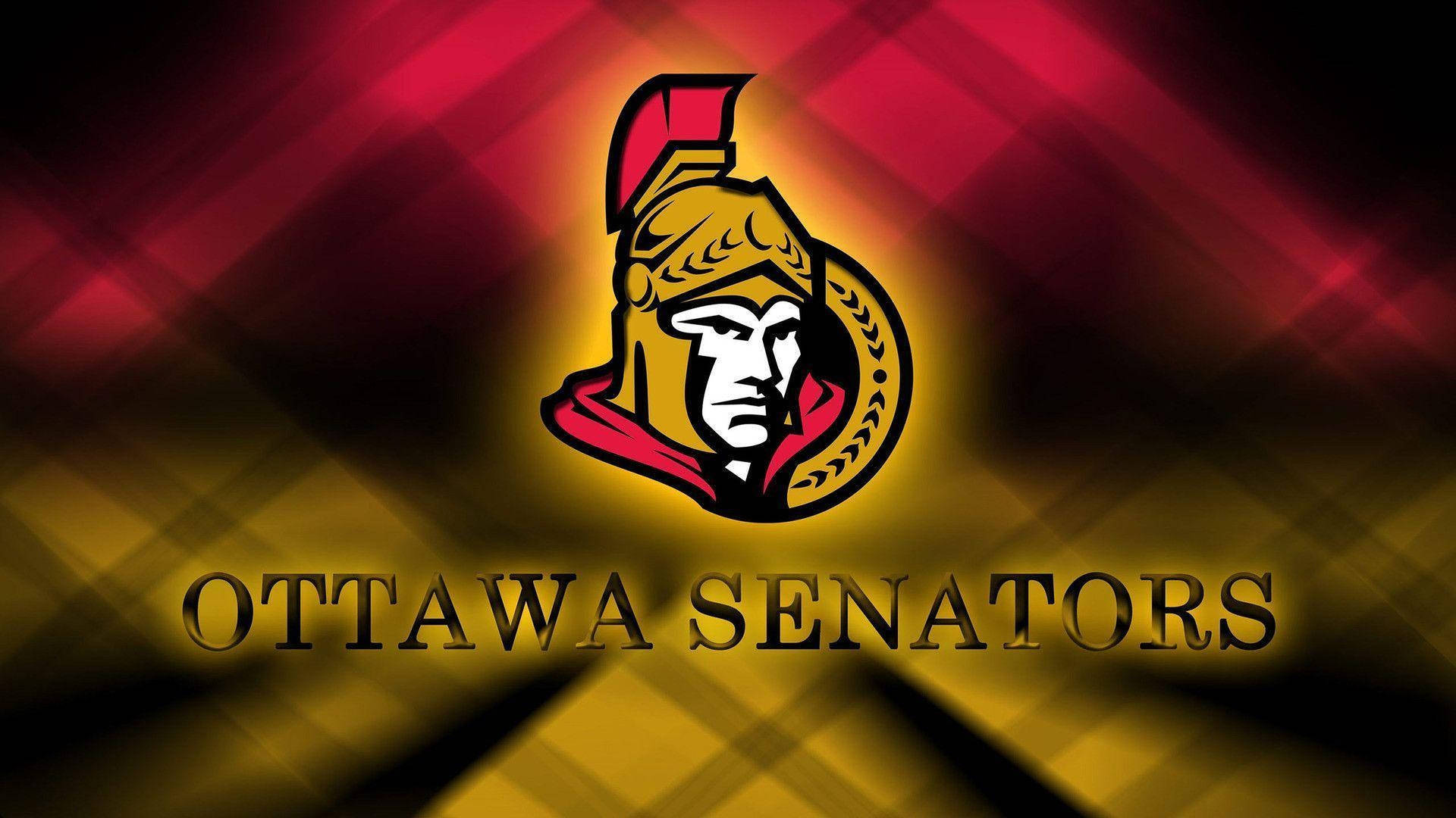 Ottawasenators Röd Gula Ljus. Wallpaper