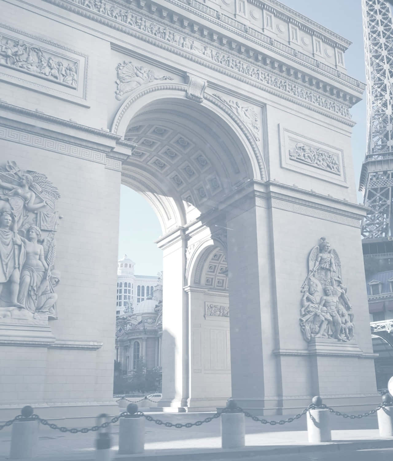 Pastel Blue Aesthetic Arc De Triomphe Wallpaper