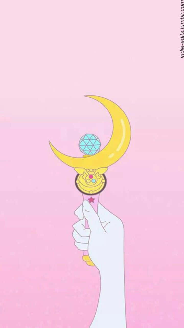 Pastel Sailor Moon Moon Stick Wallpaper