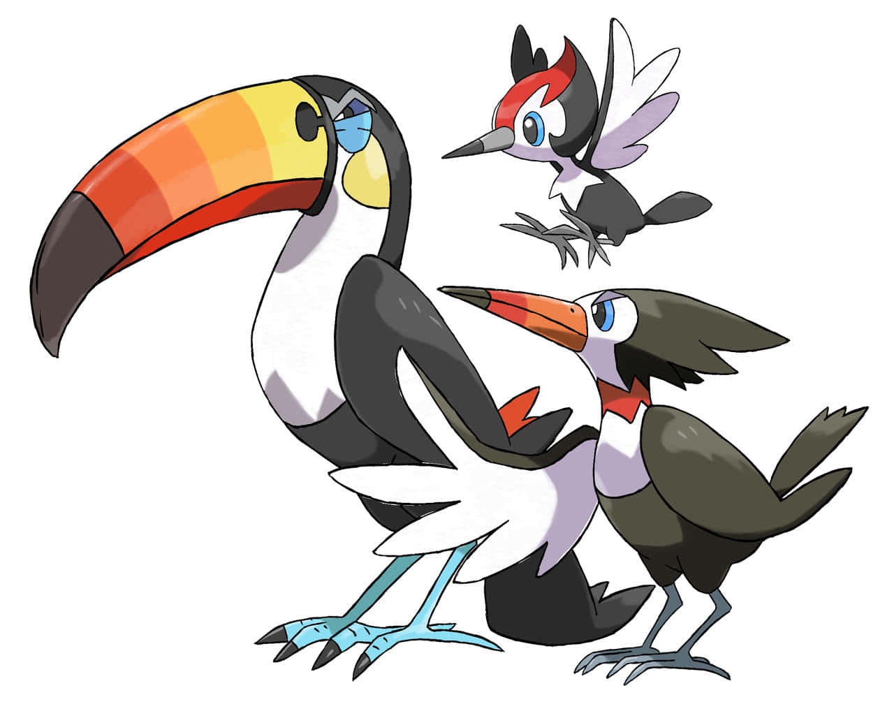 Pikipek,trumbeak Och Toucannon. Wallpaper