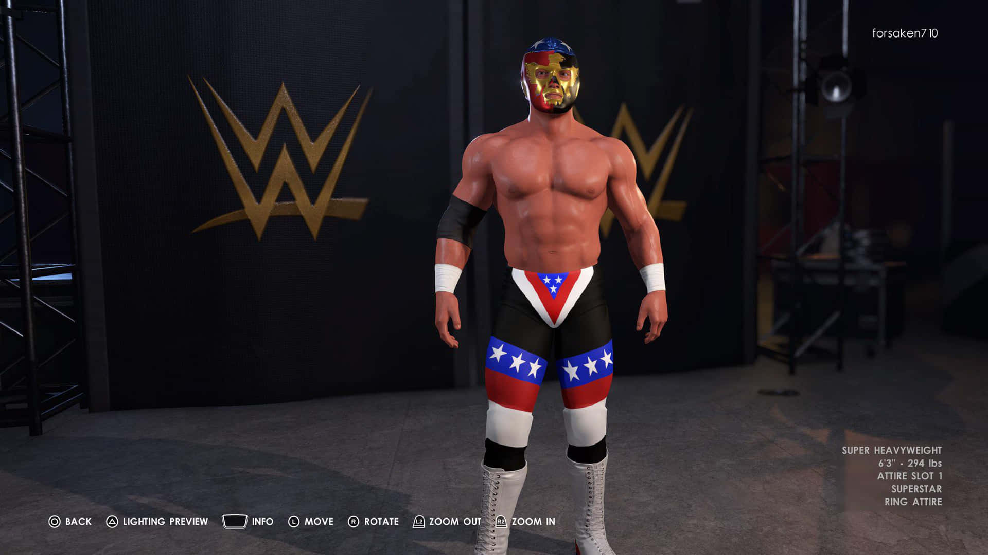 Professional Wrestler The Patriot WWE 2K22 Wallpaper