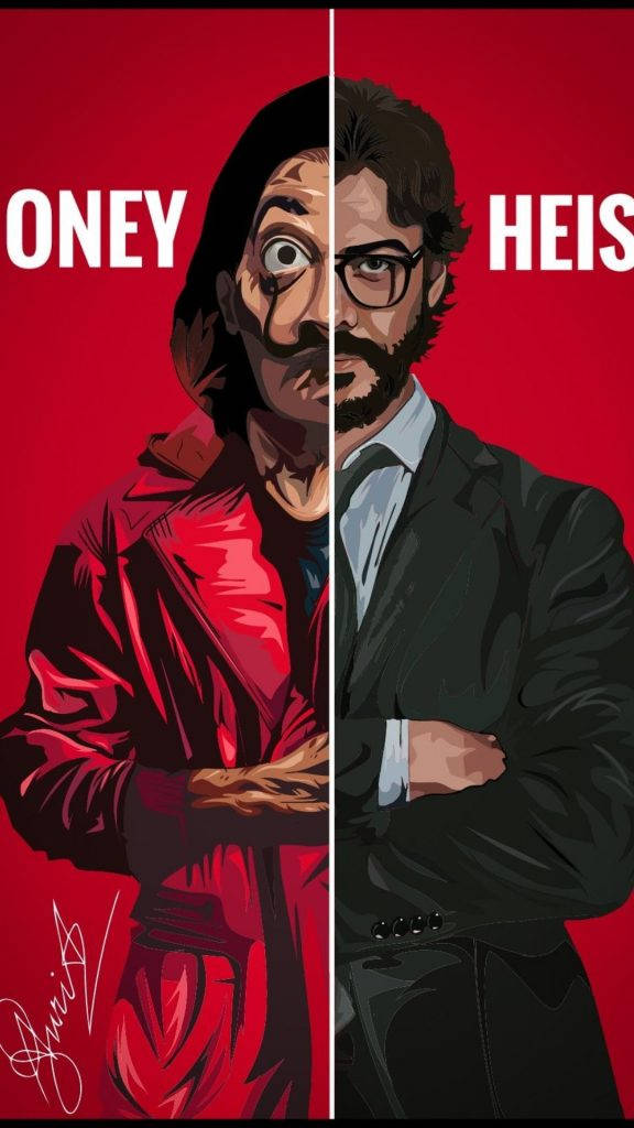 Professormoney Heist 4k Röd Kampanj Bild Wallpaper