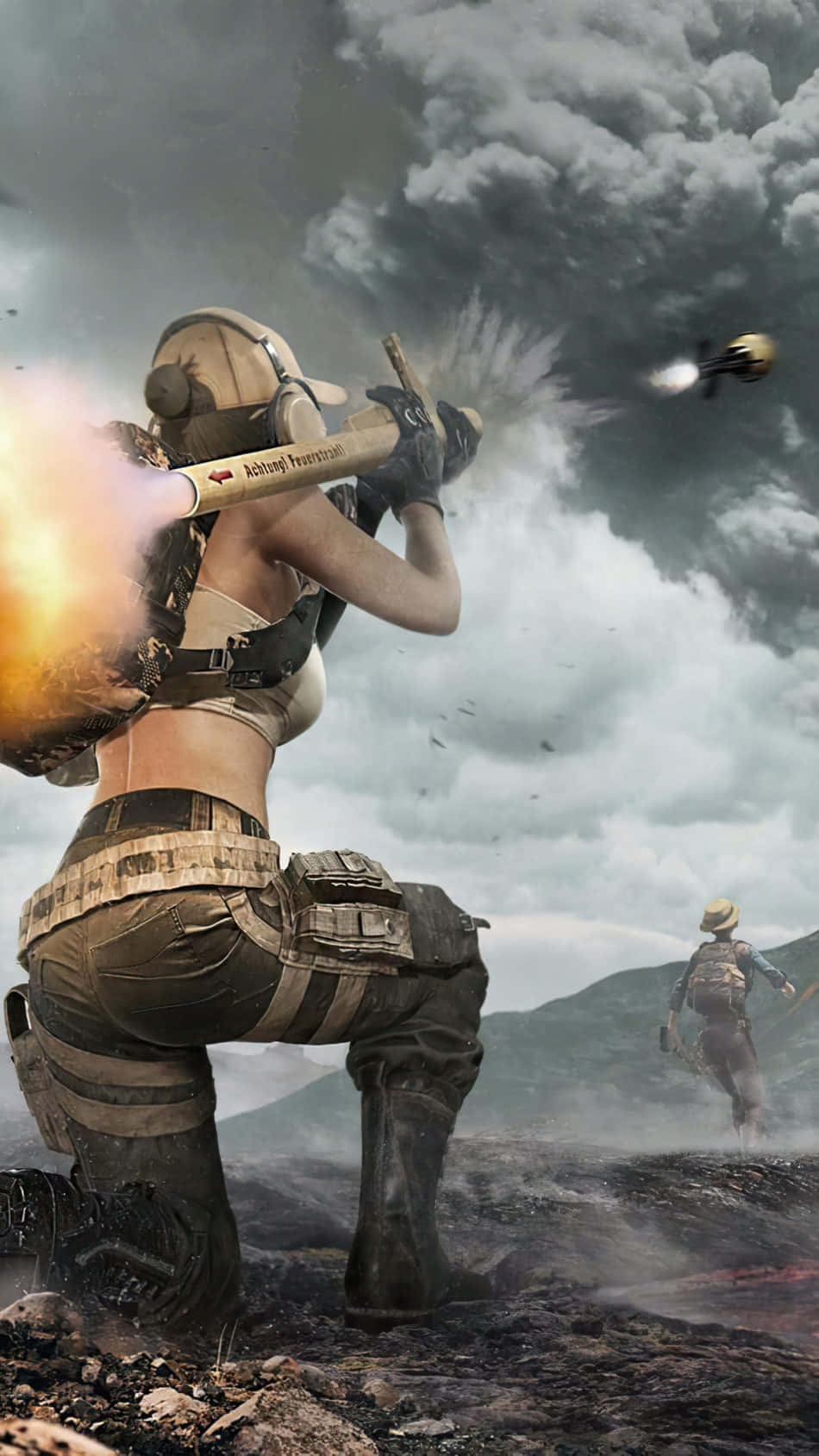 Pubgmädchen Im Kampf Wallpaper