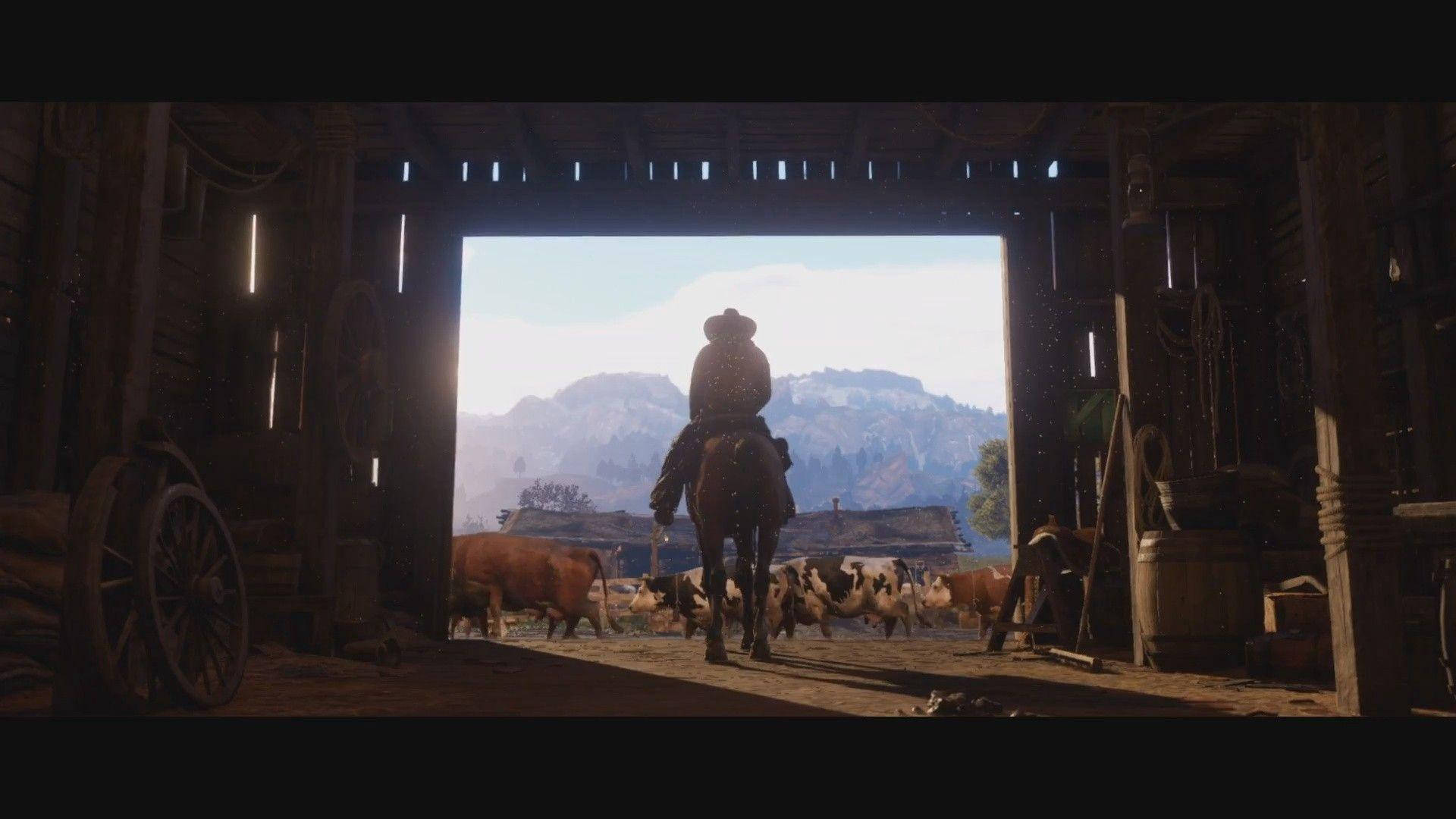 Reddead Redemption 2 4k Man På Häst. Wallpaper