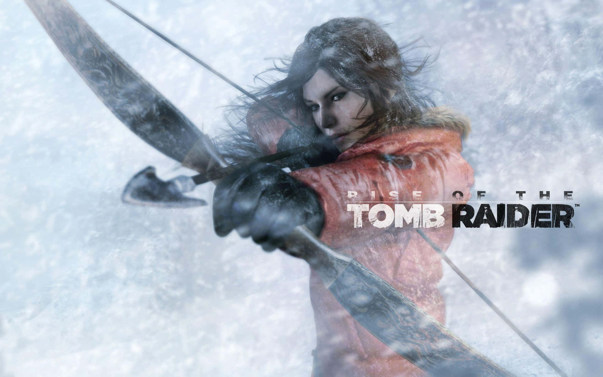 Tombraider Visas I Snön. Wallpaper