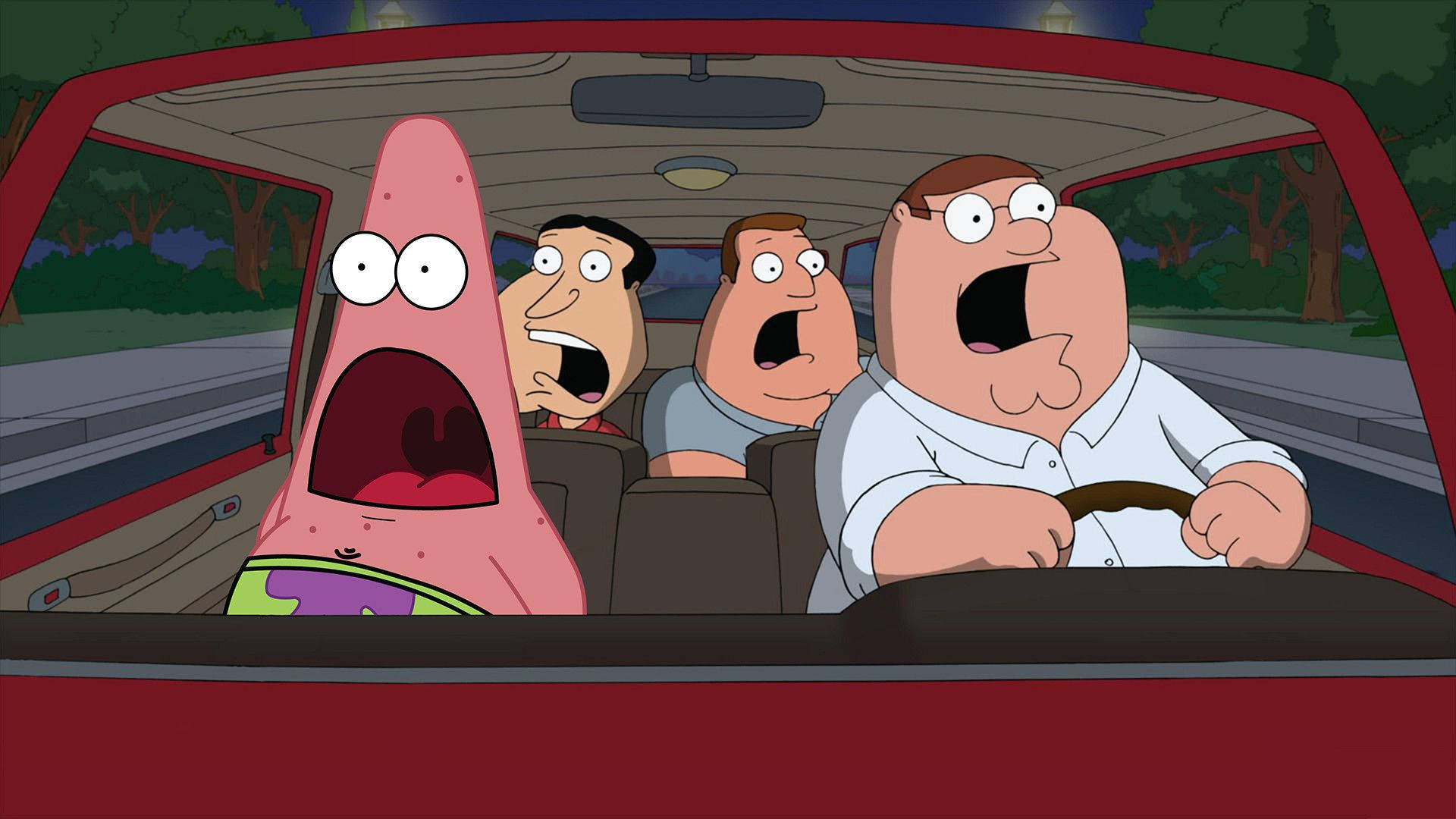 Scared Peter Griffin I Karet Ride Wallpaper