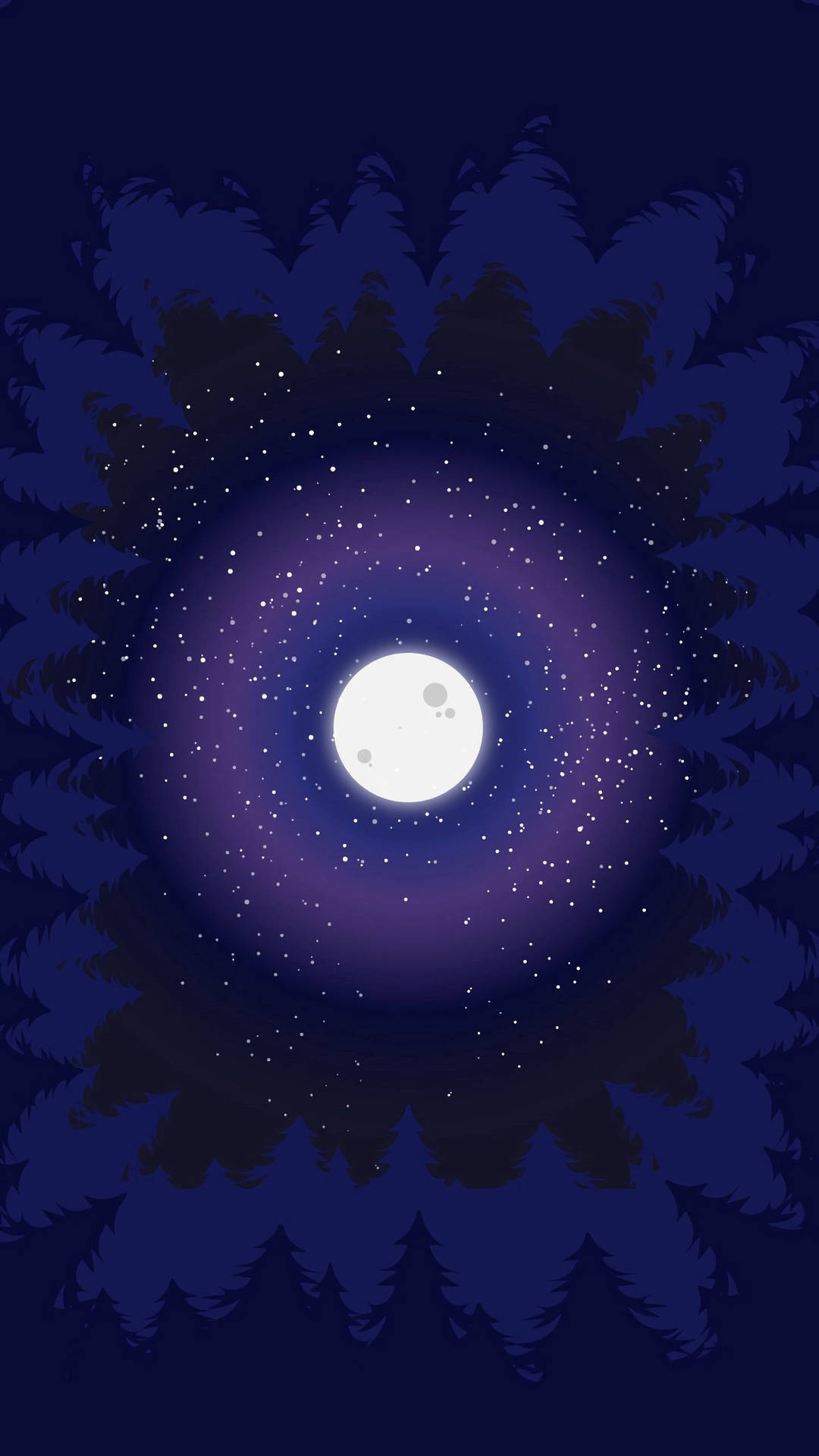 Starry Sky Moonlight Portrait Wallpaper