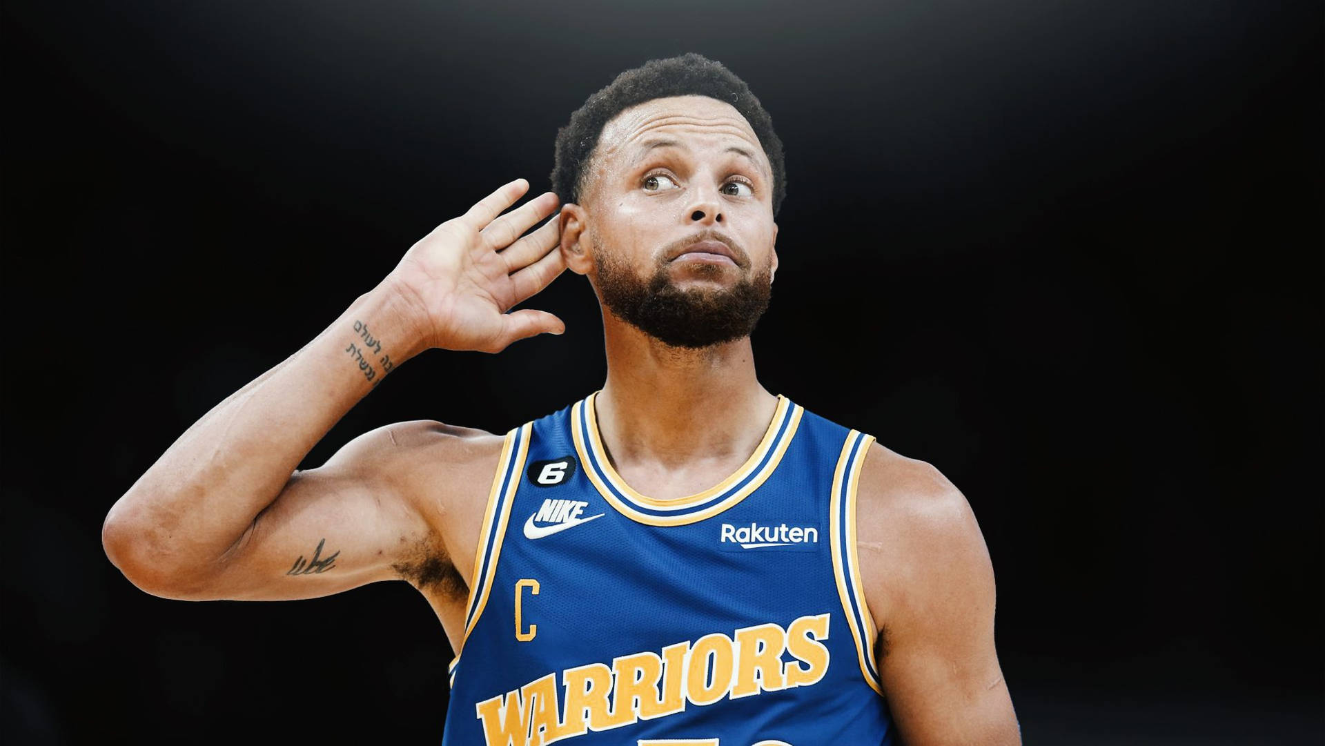 Steph Curry Listen Gesture Wallpaper