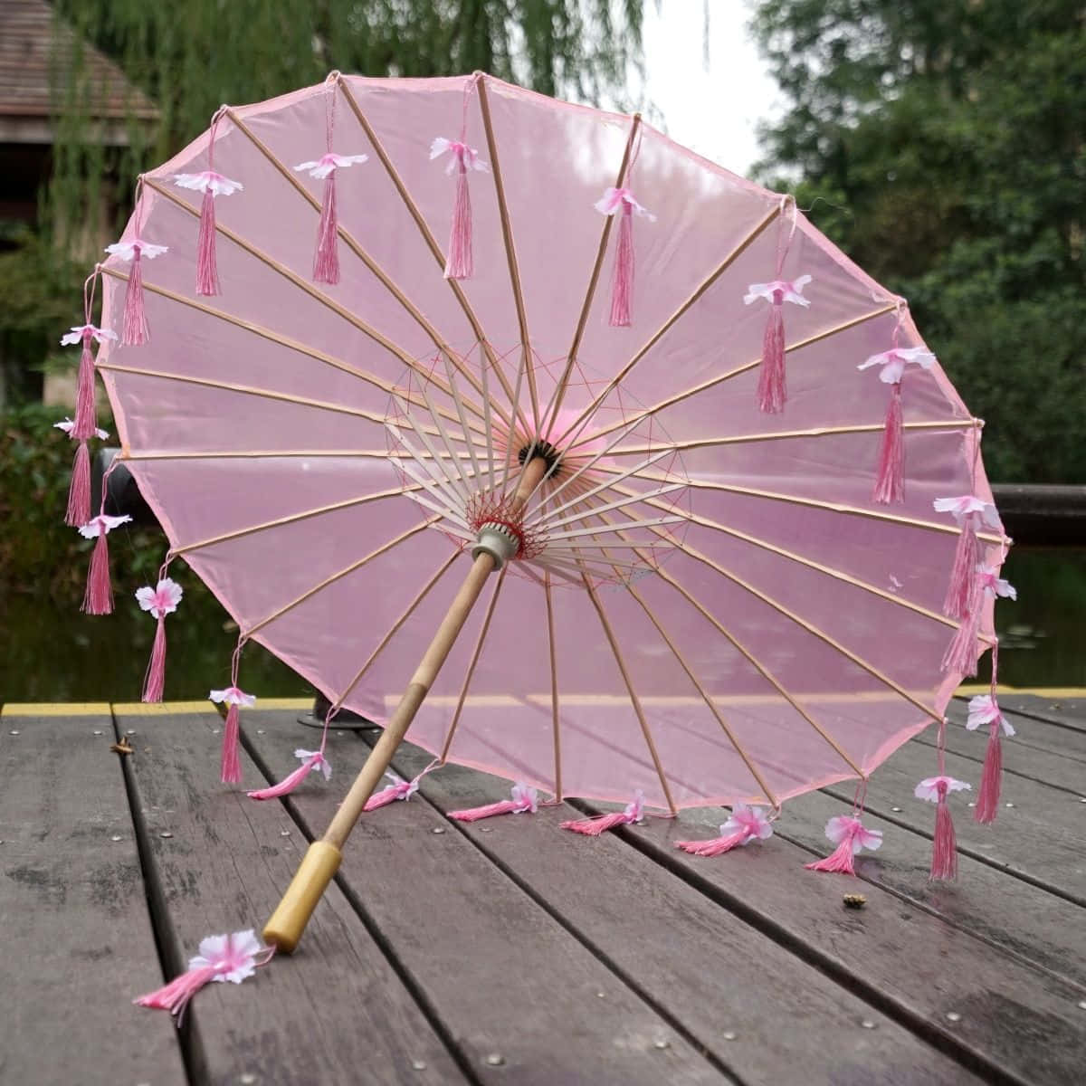 Bright colored umbrellas add a pop of color to any scenery.