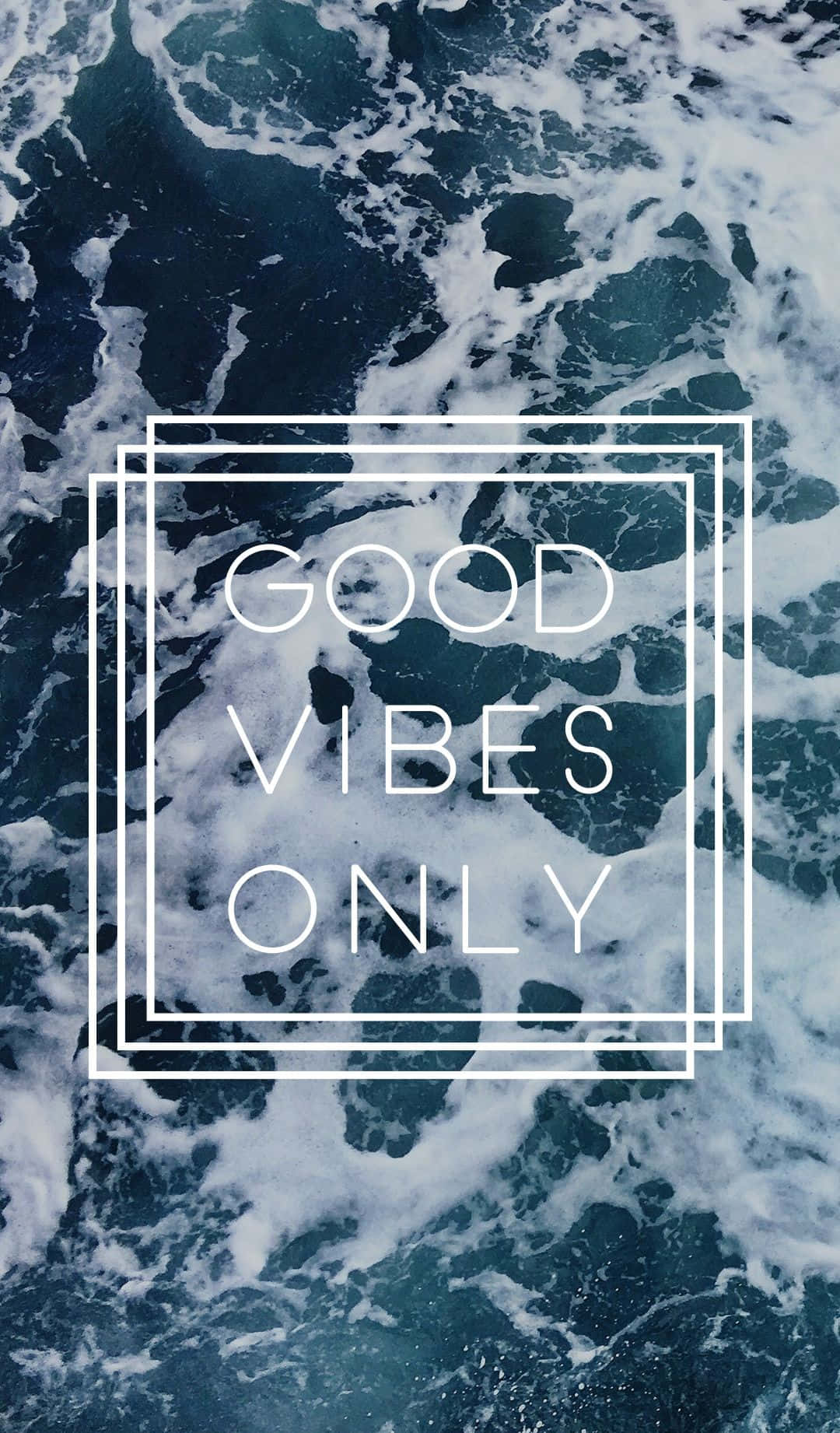 Sea Water Good Vibes iPhone Wallpaper