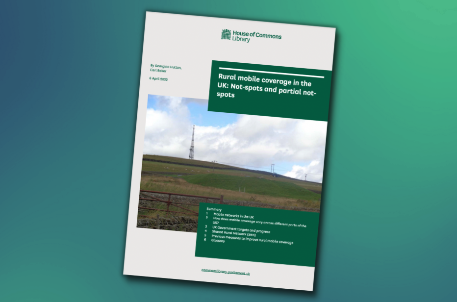 Rural mobile coverage in the UK: Not-spots and Partial Not-spots Research Briefing