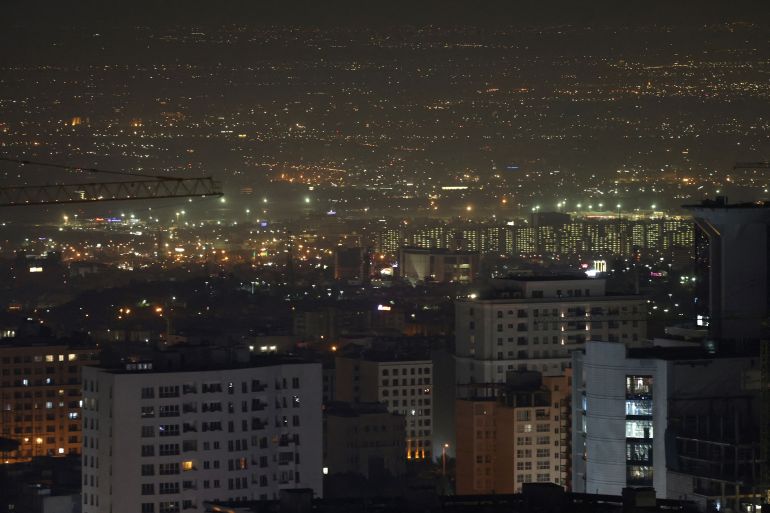 A general view of Tehran after several explosions were heard, in Tehran, Iran, October 26, 2024. Majid Asgaripour/WANA (West Asia News Agency) via REUTERS ATTENTION EDITORS - THIS IMAGE HAS BEEN SUPPLIED BY A THIRD PARTY