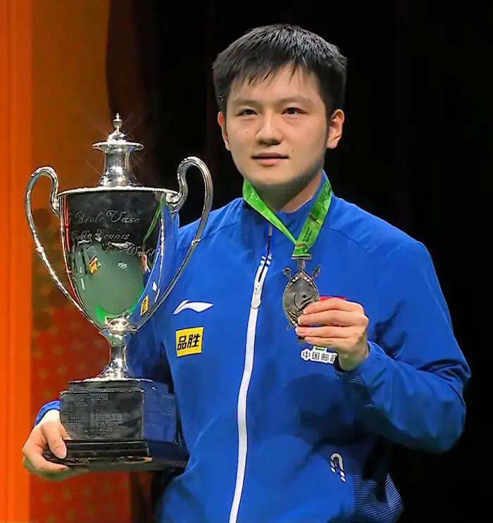 2023 World Champion - Fan Zhendong (China) with Mens Singles trophy