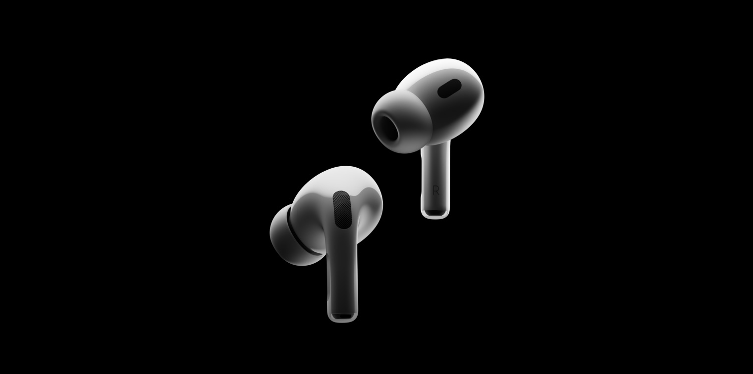 Close-up 360-degree look at the AirPods Pro 2