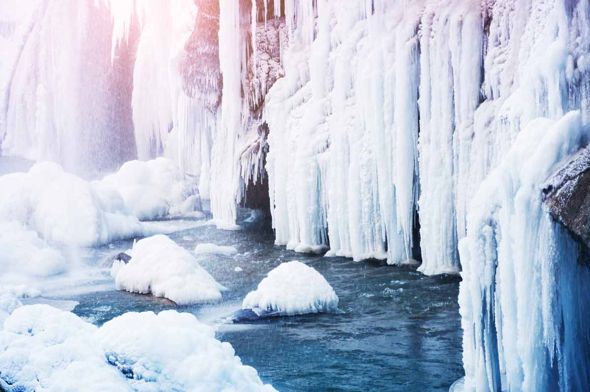 Frozen waterfall hikes