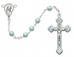 Boy's Blue Enamel Rosary 5mm [RBMV042]