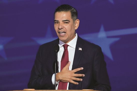 Rep. Robert Garcia, D-CA., speaks during the Democratic National Convention Aug. 19 in Chicago. Garcia is leading an effort to appeal to the largest U.S. companies to hold onto their diversity, equity and inclusion programs.