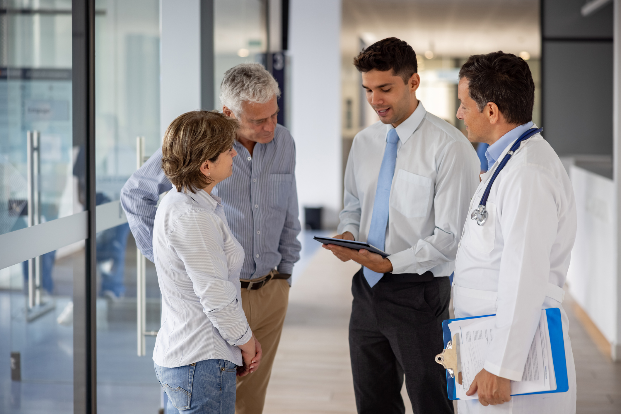 patients discuss with their hospital managers