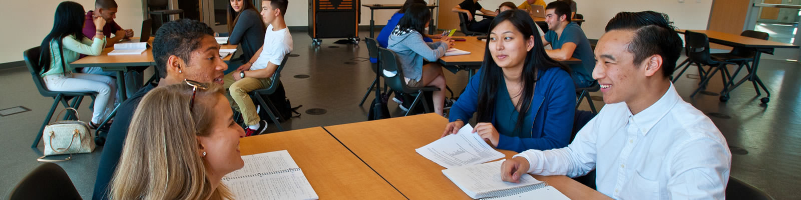 Students attending a class in the MLC