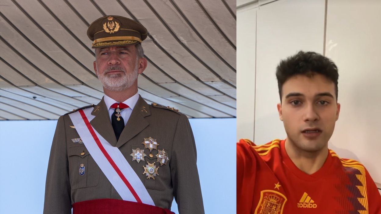 El rey Felipe VI y Paneke, el creador en Tiktok del apodo de Felipe VI el Kiosquero.