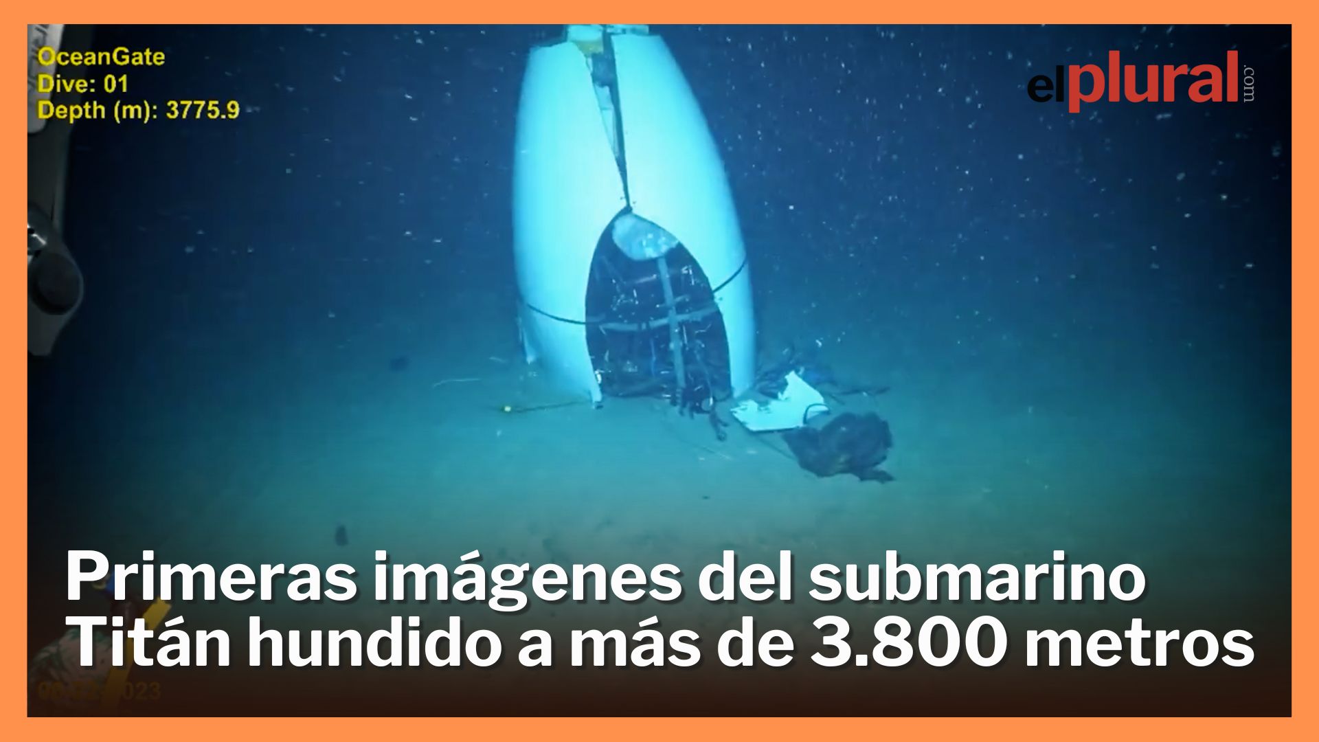 Primeras imágenes del submarino `Titán´ hundido a más de 3.800 metros.