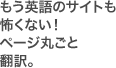 もう英語のサイトも怖くない!ページ丸ごと翻訳。