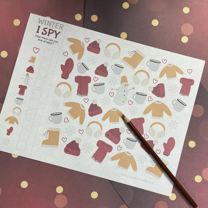 Winter I Spy Printable