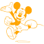 orange mickey mouse 40 icon