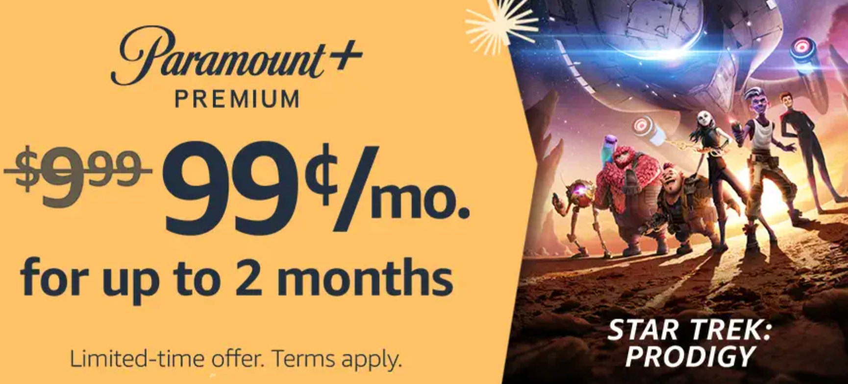 Amazon Prime Deal: Paramount+ and More for $0.99 a Month