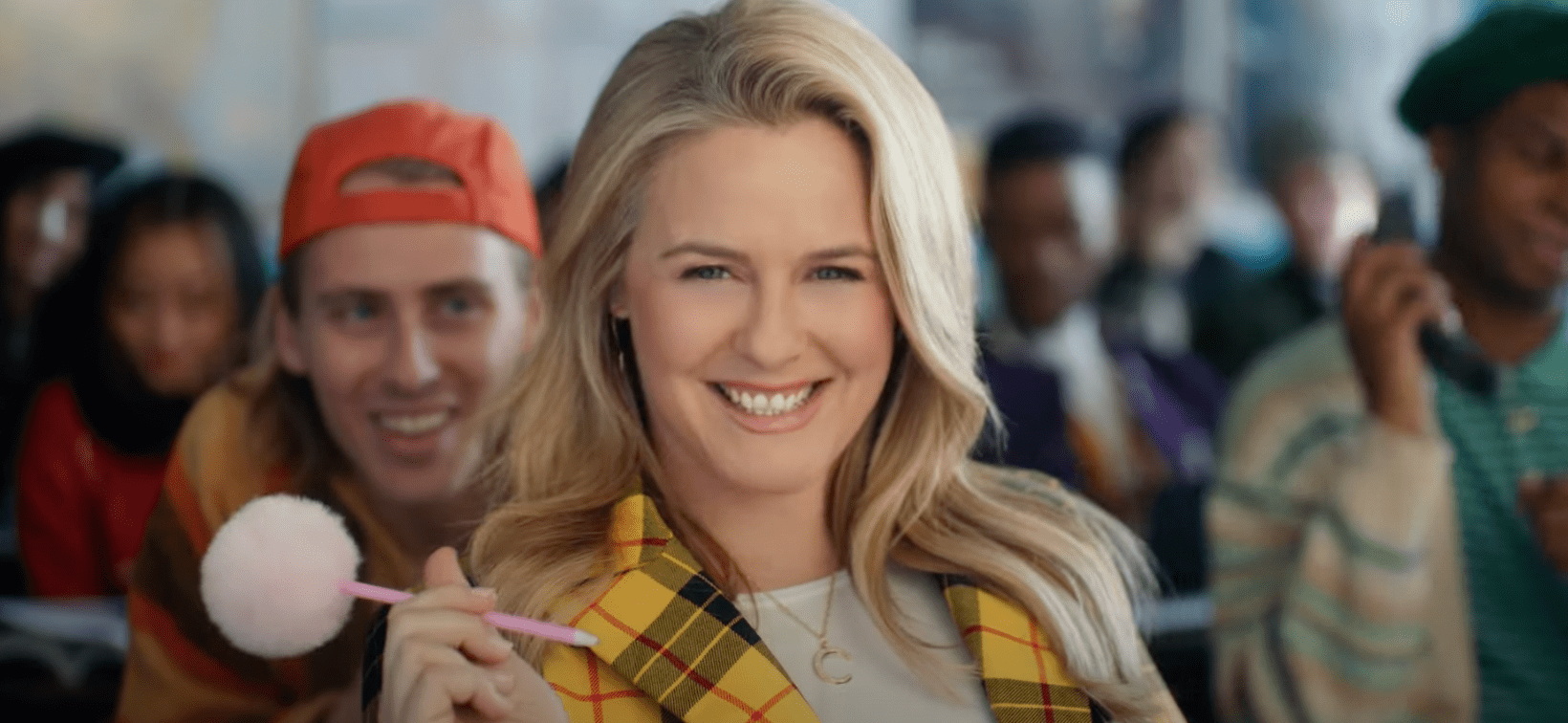 Alicia Silverstone in the "Clueless"-inspired Rakuten ad for the 2023 Super Bowl