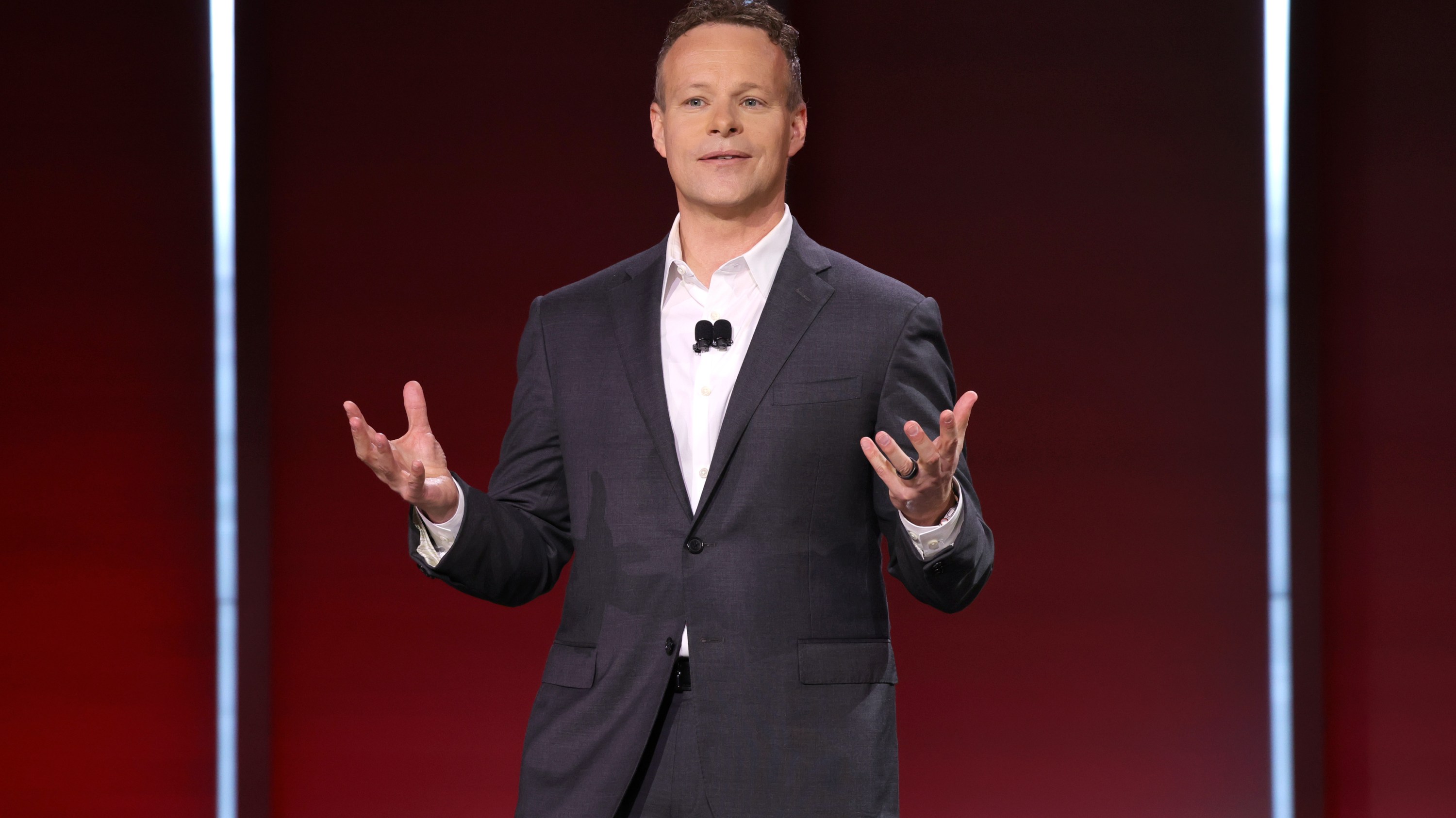 Chris Licht, Chairman and CEO, CNN Worldwide, speaks onstage during the Warner Bros. Discovery Upfront 2023