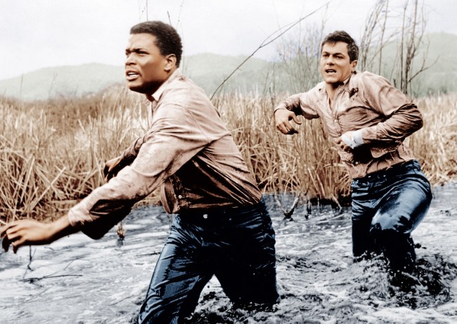 THE DEFIANT ONES, from left: Sidney Poitier, Tony Curtis, 1958