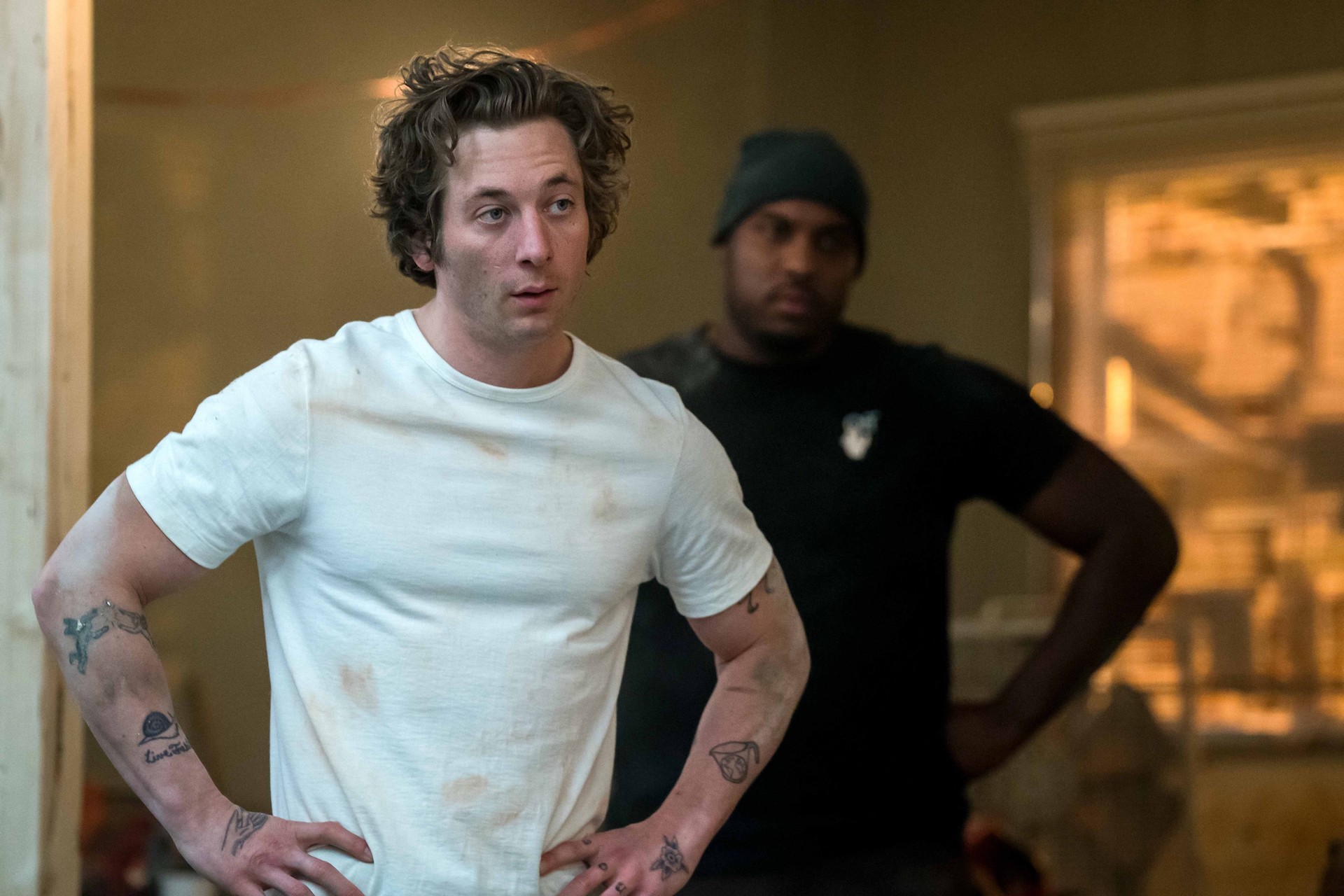 Jeremy Allen White and Lionel Boyce in 'The Bear' episode 'Sundae', (Season 2, ep. 203, aired June 22, 2023). photo: Chuck Hodes / ©FX on Hulu / Courtesy Everett Collection